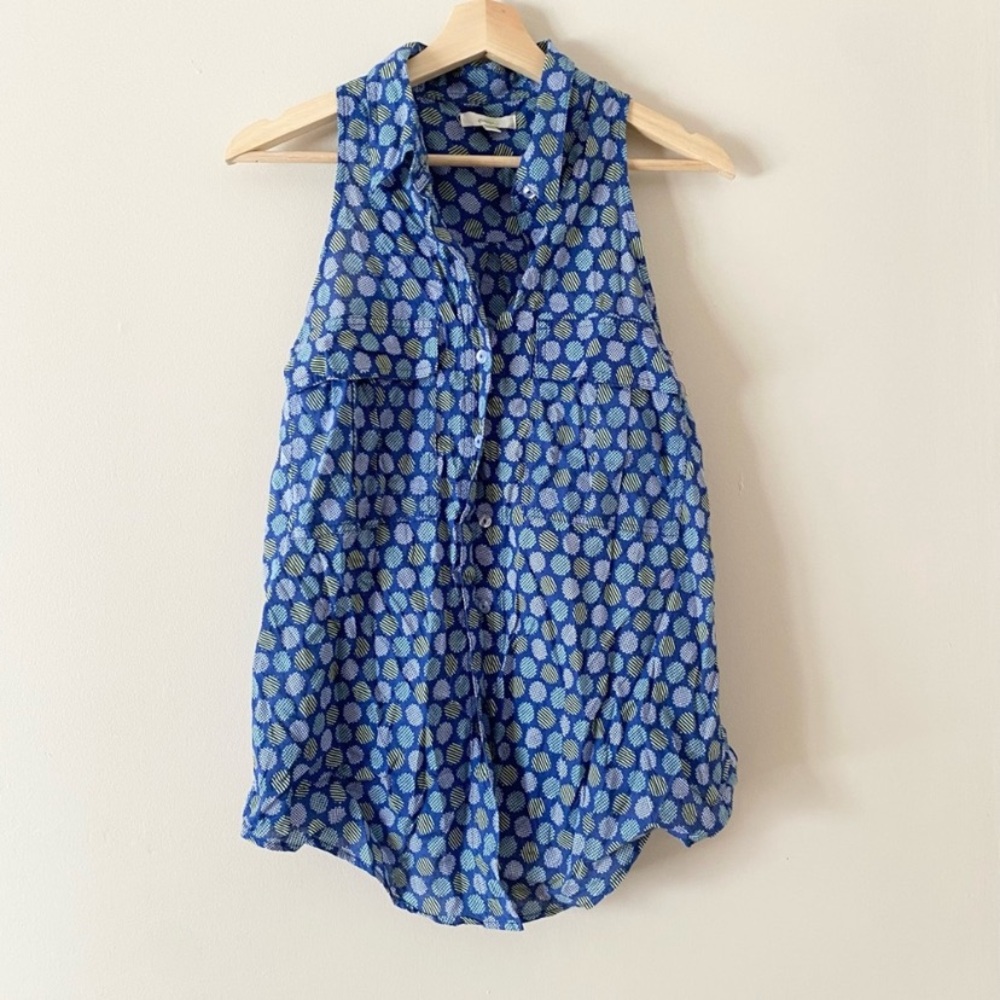 Anthropologie Porridge • Sleeveless Button-Up Top